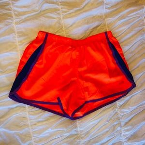 neon orange athletic shorts